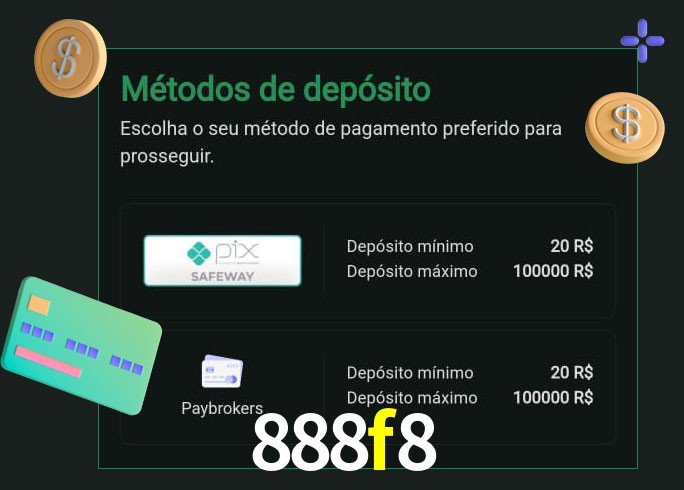 O cassino 888f8 oferece uma grande variedade de métodos de pagamento